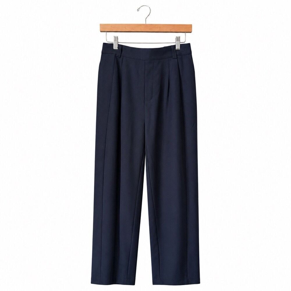 Halara Blue Mid Rise Pocket Barrel Leg Baggy Work Pants Women Size Large New - Picture 5 of 6